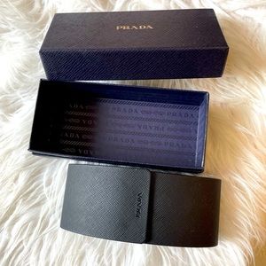 Prada Sunglasses Glasses Hard Case
Magnetic Closure Black Velvet Lined with Box